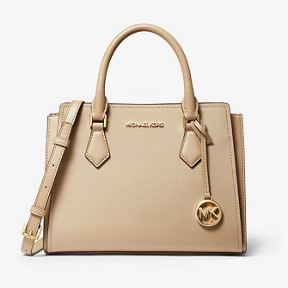 MICHAEL KORS-Hope Saffiano Leather Handbag/Satchel